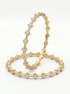 Close Setting Lab Grown Diamond Bangle in Gold, Elegant And Timeless Design