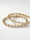 Close Setting Lab Grown Diamond Bangle in Gold, Elegant And Timeless Design