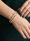 Close Setting Lab Grown Diamond Bangle in Gold, Elegant And Timeless Design