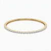 Elegant Lab Grown Diamond Thin Bangles – Sleek Open-Set Design in Yellow Gold