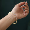 Elegant Lab Grown Diamond Thin Bangles – Sleek Open-Set Design in Yellow Gold