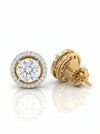 1.00 Ct Round Shape Lab Grown Diamond Detachable Halo Stud