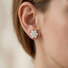 Flower Shape Lab Grown Diamond Earring