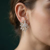 "Heritage Sparkle Floral Earring", Lab Grown Diamond Earring