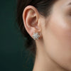 6.03 Carat Flower Design Lab Grown Diamond Earring