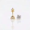 1.5 Carat Each Round Shape Lab Grown Diamond Ear Studs