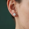 1.5 Carat Each Round Shape Lab Grown Diamond Ear Studs