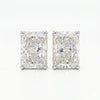 3 ct Each F VS1 IGI Radiant Shape Lab Made Diamond Stud