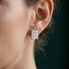 3 ct Each F VS1 IGI Radiant Shape Lab Made Diamond Stud