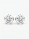 1.15 Carat Each Unique Round Design Lab Made Diamond Women's Studs