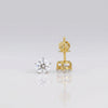 1.15 Carat Each Unique Round Design Lab Made Diamond Women's Studs