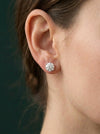 1.15 Carat Each Unique Round Design Lab Made Diamond Women's Studs