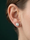 1.46 ct Each D VS1 IGI Round Shape Solitaire Lab Grown Hidden Halo Diamond Stud