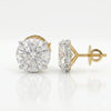 1.26 ct Each E VVS2 IGI Round Shape Lab Grown Diamond Solitaire Stud