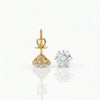 1 carat Each D VVS1 IGI Certified Round Brilliant Lab Grown diamond Stud