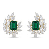 Fancy lab-grown diamonds embracing a zambian emerald-bold, graceful, and timeless
