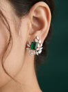 Fancy lab-grown diamonds embracing a zambian emerald-bold, graceful, and timeless