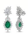 Fancy Diamond Green Emerald Lab Grown Diamond Earring