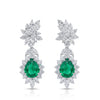 Fancy Diamond Green Emerald Lab Grown Diamond Earring
