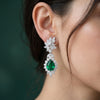 Fancy Diamond Green Emerald Lab Grown Diamond Earring
