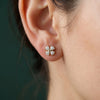 Lab-Grown Diamond Earrings with 4-Stone Design – Ethical &amp; Elegant