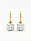 2 Ct Cushion Solitaire Diamond Baali Earrings – E VS1 IGI
