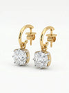 2 Ct Cushion Solitaire Diamond Baali Earrings – E VS1 IGI