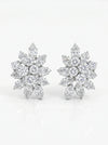 Lab-Grown Diamond Stud Earrings – Floral Cluster with Marquise and Round Diamond