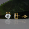 Classic Jewelry 1.50CT Each Lab Grown Diamond Stud Earrings 18K Yellow Gold