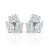 Oval, Emerald &amp; Pear Shaped Lab-Grown Diamond Earrings – Triple Stone Elegance