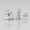 Oval, Emerald &amp; Pear Shaped Lab-Grown Diamond Earrings – Triple Stone Elegance