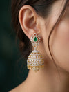 Lab Grown Diamond Jhumka Earrings with Changeable Center Stone