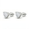 1.60 ct Each E VVS2 Heart Lab Grown Diamond Earring