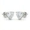 1.60 ct Each E VVS2 Heart Lab Grown Diamond Earring
