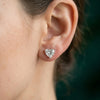 1.60 ct Each E VVS2 Heart Lab Grown Diamond Earring