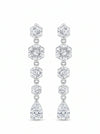 Lab-Grown Diamond Drop Earrings with Pear, Hexagon Cuts – Timeless Elegance in Every Detail