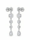 Lab-Grown Diamond Drop Earrings with Pear, Hexagon Cuts – Timeless Elegance in Every Detail