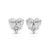 Heart-Shaped Diamond Stud Earrings