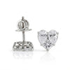 Heart-Shaped Diamond Stud Earrings