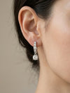 Round Shape Lab Create Diamond Hoop Bali Earring