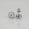Round Shape Lab Grown Diamond Studs with Halo