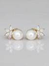 Pearl and Marquise shape Lab Grown Diamond Fancy Earring