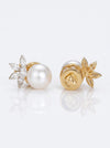 Pearl and Marquise shape Lab Grown Diamond Fancy Earring