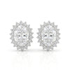 Elegant Oval Halo Lab Grown Diamond Stud Earrings, Timeless Brilliance