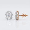 Elegant Oval Halo Lab Grown Diamond Stud Earrings, Timeless Brilliance