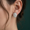 Elegant Oval Halo Lab Grown Diamond Stud Earrings, Timeless Brilliance