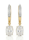 Oval Shape Lab Created Diamond Hoop Earring for Every Look