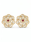 Stylish Floral Design Lab Made Diamond Earring