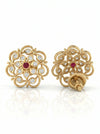 Stylish Floral Design Lab Made Diamond Earring