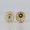 "Emerald Blossom Gold Earring", Lab Grown Diamond Earring